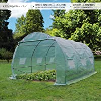 VOUNOT Invernaderos Jardin- Tunel Invernadero Huerto prar Plantas- Ubo de Acero y Plastico- Impermeable- 3 x 3 x 2 m- 9…